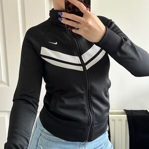 Nike The Athletic Department Dept Full Zip Up Track Jacket Sz Small Black White